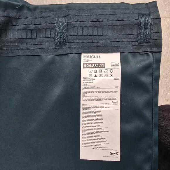 3 IKEA Majgull Dark Teal Curtains - Picture 6 of 9